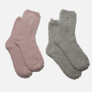 UnHide Women's Softie Socks - Pink and Gray 2 Pack NEW